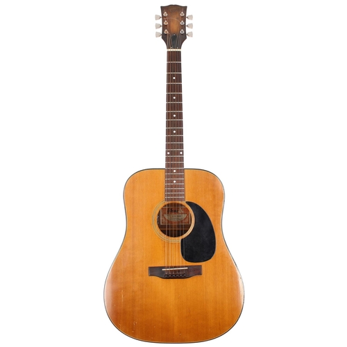 117 - Gibson Blue Ridge acoustic guitar, made in USA, circa 1974; Back and sides: Indian rosewood, hairlin... 