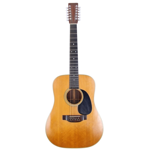 141 - 1974 Martin D-12-28 twelve string acoustic guitar, made in USA; Back and sides: Indian rosewood, sur... 