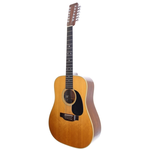 141 - 1974 Martin D-12-28 twelve string acoustic guitar, made in USA; Back and sides: Indian rosewood, sur... 