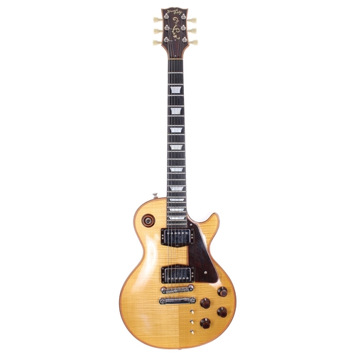 242 - David Oddy LP style electric guitar, made in England; Body: figured natural maple top upon natural m... 