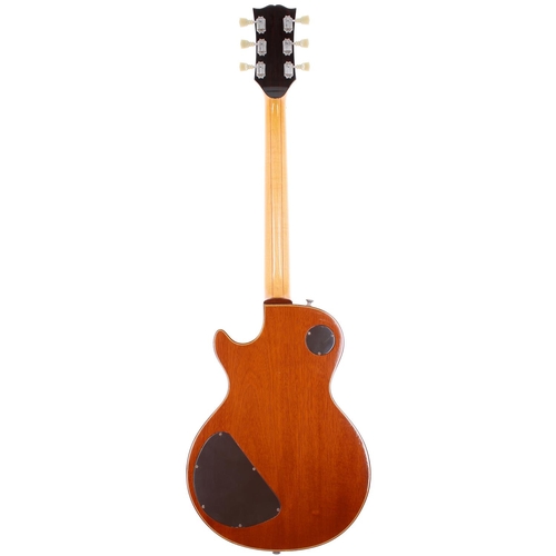 242 - David Oddy LP style electric guitar, made in England; Body: figured natural maple top upon natural m... 