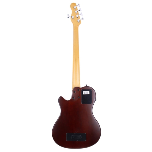 274 - Godin A5 Ultra fretted five string bass guitar, made in Canada; Body: natural finish, hairline crack... 