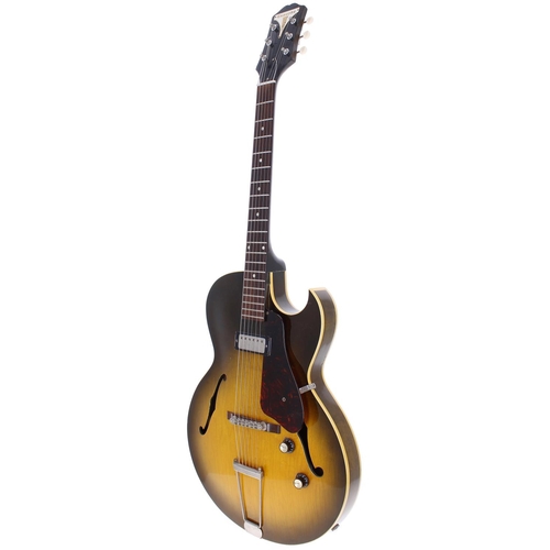 278 - 1961 Epiphone Sorrento E452T hollow body electric guitar, made in USA; Body: royal olive finish, lac... 