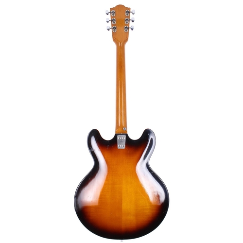 282 - Framus Atlantik 6 electric guitar, made in Germany, circa 1970; Body: sunburst finish, buckle marks ... 