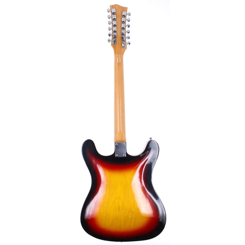 287 - 1960s Bruno Royal Artist hollow body electric guitar, made in Japan; Body: three-tone sunburst finis... 