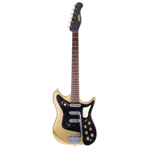 289 - Burns Vibra Artist electric guitar in need of restoration, made in England, circa 1960; Body: gold r... 