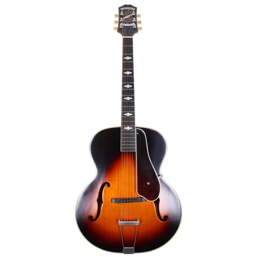 297 - 2017 Epiphone Masterbilt Deluxe electric archtop guitar; Body: vintage sunburst finish; Neck: good; ... 