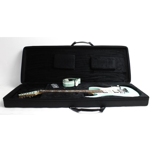 298 - Ibanez Premium JEM 70V Steve Vai Signature electric guitar, made in Indonesia; Body: sea foam green ... 