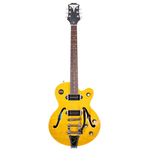 301 - 2021 Epiphone Wildkat semi-hollow body electric guitar; Body: antique natural finish; Neck: good; Fr... 