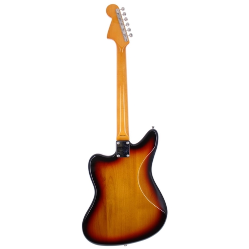 334 - 1990s Fender Jaguar electric guitar, made in Japan; Body: three-tone sunburst finish, a few light su... 