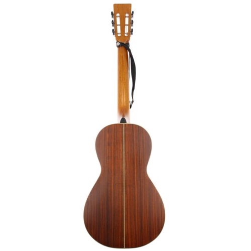 367 - Republic Parlor Resolian resonator guitar; Back and sides: rosewood; Top: amber finish; Neck: good, ... 