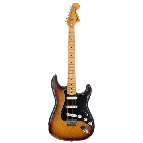 385 - Chris Rea - studio used and stage played 1976 Fender Hardtail Stratocaster electric guitar, made in ... 