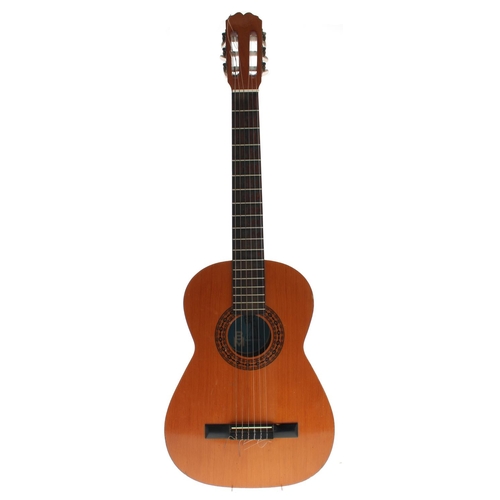 1581 - BM Clasico Spanish guitar, case; also Rocketmusic contemporary ukulele (2)