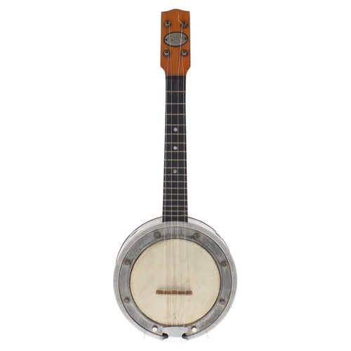 1590 - Rare 'Swanee' ukulele banjo, with all aluminium body and pot, 5.75