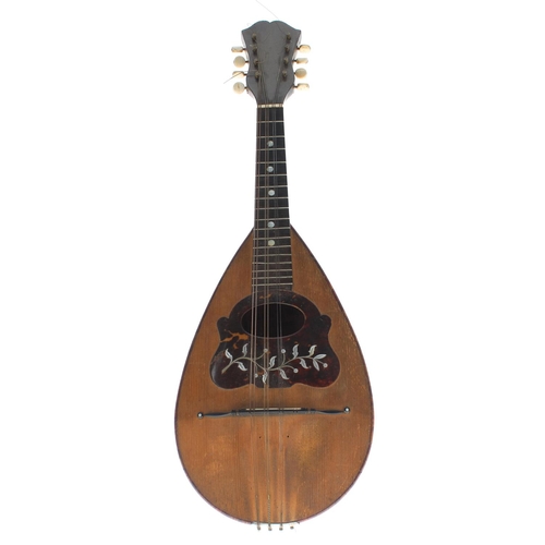 1598 - Neapolitan mandolin labelled Sistema De Meglio, Napoli