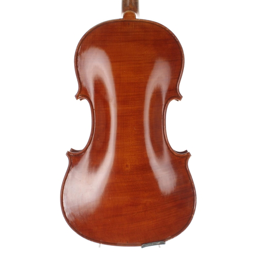 2450 - German petit viola bearing a handwritten label inscribed Michael Heffer Cambridge 1985, Miss Tarry, ... 