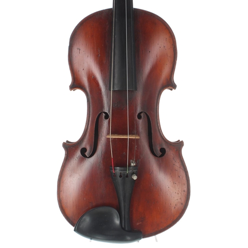 2454 - 19th century violin, possibly French, 14 1/8