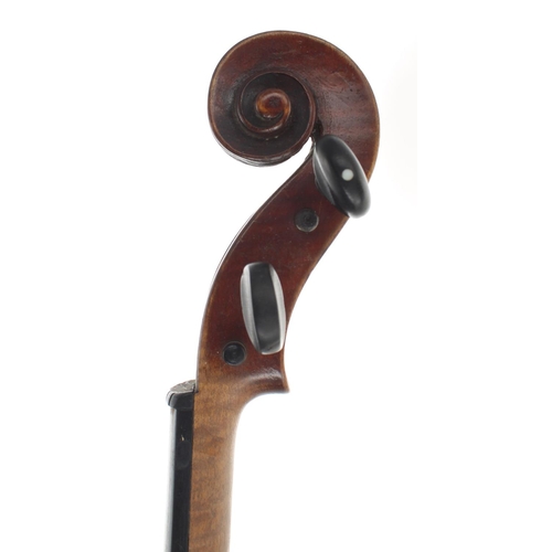 2456 - German Stradivari copy violin circa 1900, 14 1/4