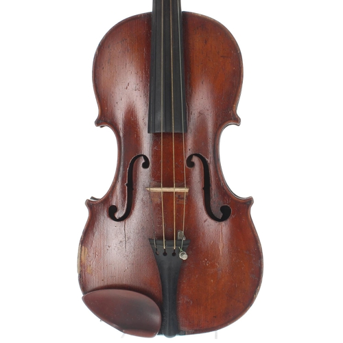 2458 - Early 20th century violin labelled Jacobus Stainer..., 14 1/8