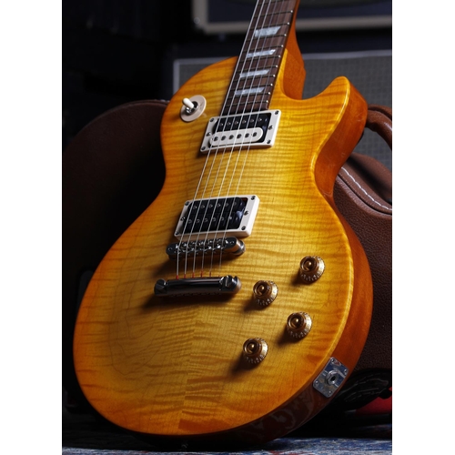 115 - 2001 Gibson Les Paul Gary Moore Signature electric guitar, made in USA; Body: amber flame maple top ... 