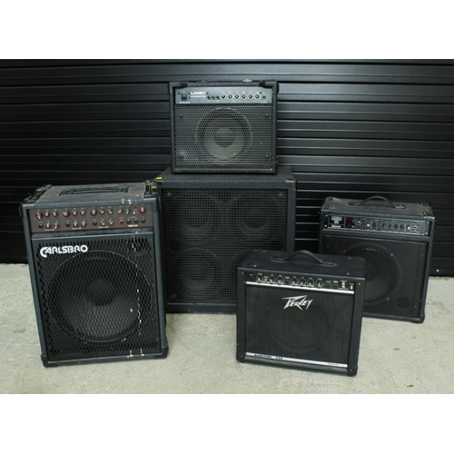 1072 - Laney Linebacker guitar amplifier; together with a Carlsbro Cobra K115 amplifier, a Torque amplifier... 