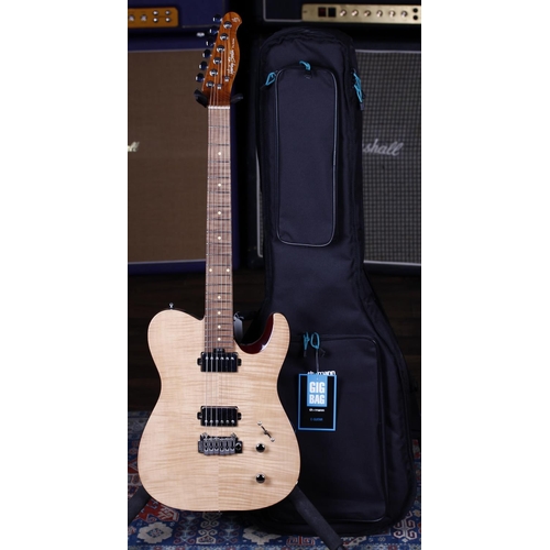 661 - 2021 Harley Benton Pro Series Fusion-T HH electric guitar, natural finish, roasted neck, with Thoman... 