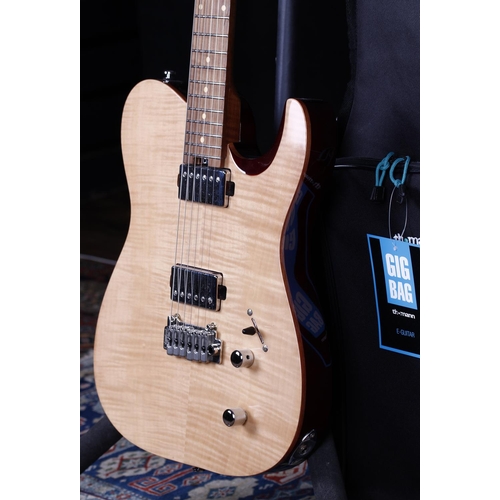 661 - 2021 Harley Benton Pro Series Fusion-T HH electric guitar, natural finish, roasted neck, with Thoman... 