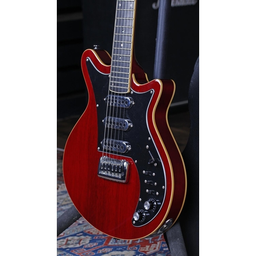 662 - 2021 Harley Benton Deluxe Series BM-75 electric guitar, trans red finish, with Thomann hard case... 