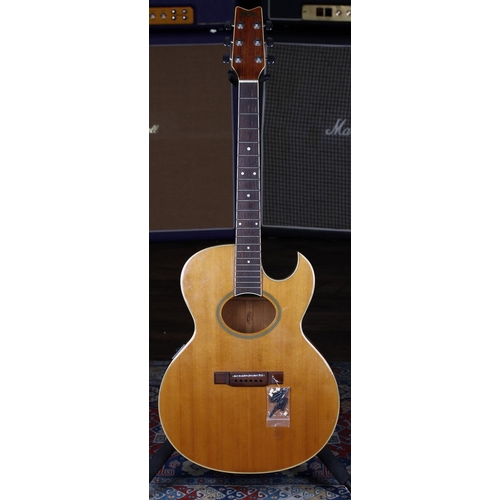 709 - 1980s Washburn Festival Series electro-acoustic guitar in need of some attention; Body: natural fini... 