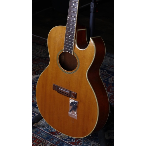 709 - 1980s Washburn Festival Series electro-acoustic guitar in need of some attention; Body: natural fini... 