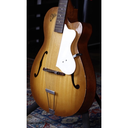 727 - 1960s Eko Model 100 hollow body guitar; Body: light burst finish, lacquer checking and other marks b... 