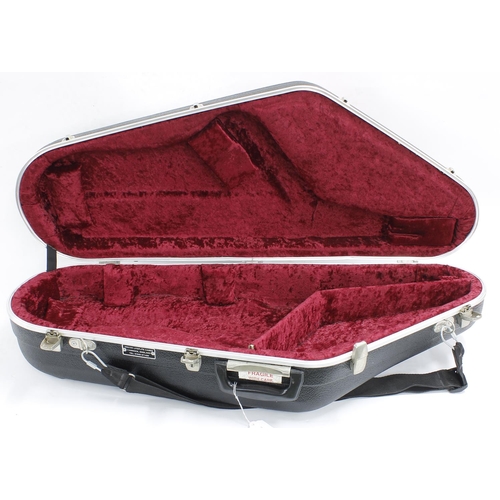 1574 - Hiscox Liteflite tenor saxophone hard case; also a combination sax stand (2)... 