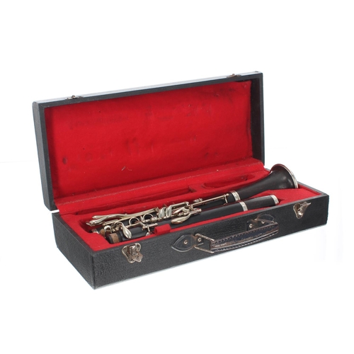 1832 - Old blackwood clarinet by and stamped Orsi, Milan, case