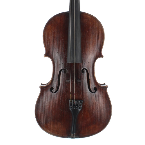 2460 - French Mirecourt viola labelled Giovanni Baptiste Sderci..., the two piece back of plainish wood wit... 