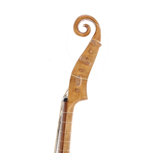 2507 - Contemporary English treble viol by and labelled Geoff Wills...1975, overall length 30