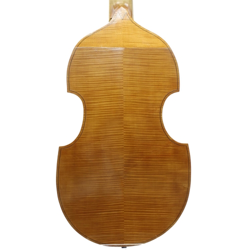 2509 - Contemporary English bass viol by and labelled Brian Bourne, Grayshott, 2006, overall length 50