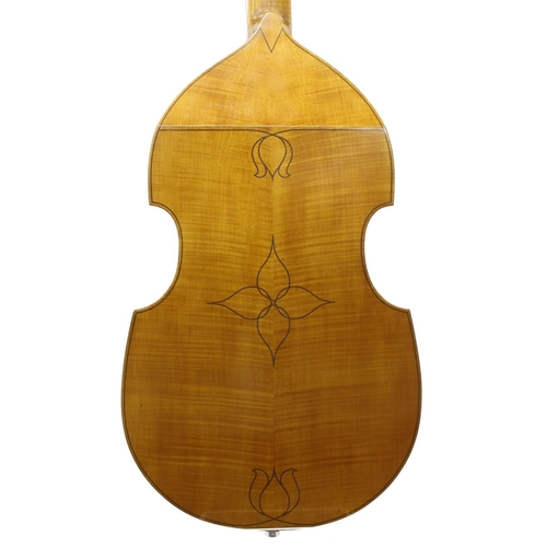 2510 - Contemporary English bass viol by and labelled Arnold Dolmetsch Ltd, Haslemere, Surrey, no. 719, no ... 