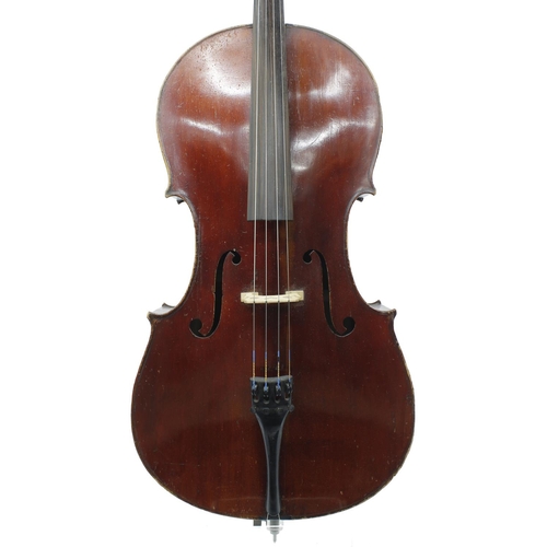 2517 - Late 19th century German violoncello labelled Neuner & Hornsteiner, Mittenwald (Baern) 18**, the... 