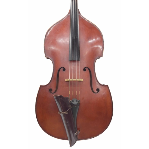 2524 - Contemporary double bass, unlabelled, length of back 44