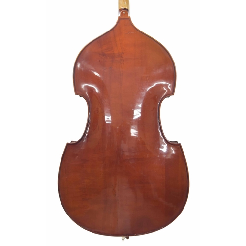 2524 - Contemporary double bass, unlabelled, length of back 44