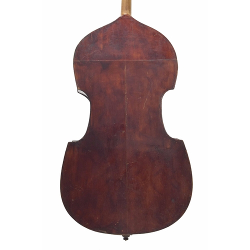 2526 - 19th century double bass, restored and in need of further restoration, length of back 39.5