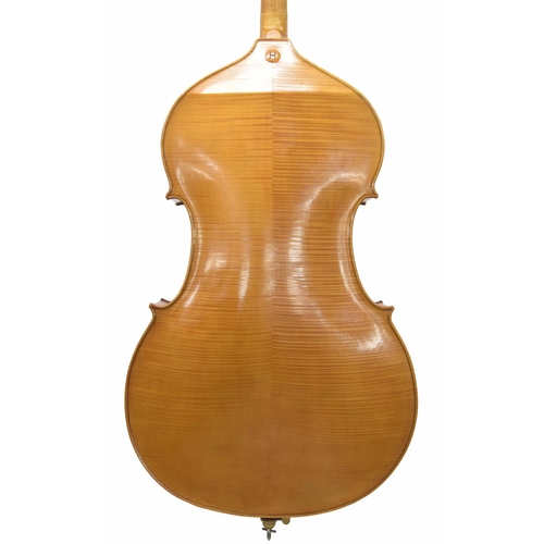 2527 - Good English double bass, length of back 43.75