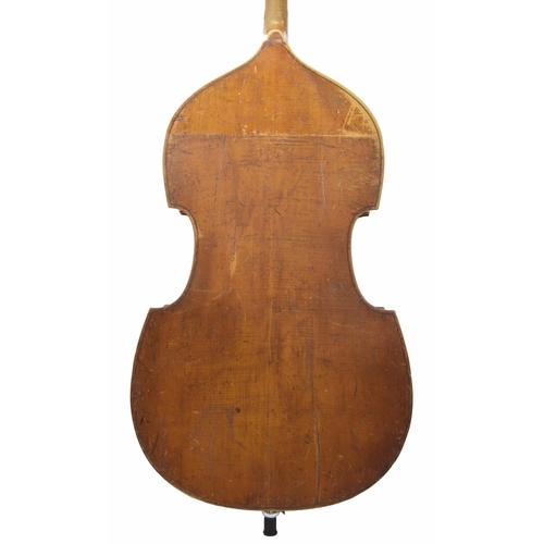 2529 - Late 19th century German double bass, back length 43