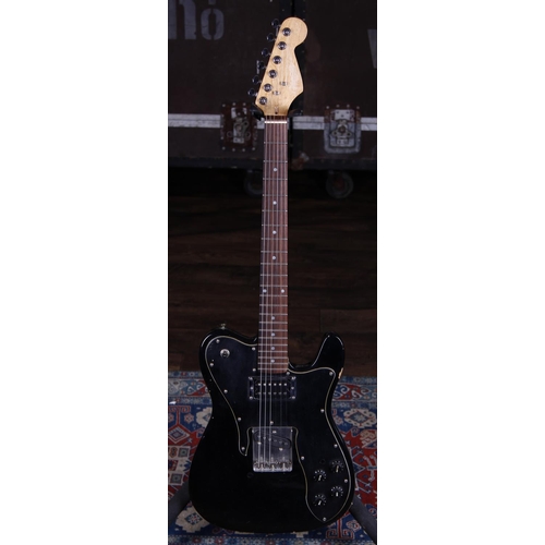 735 - Custom Telecaster Type Custom Build electric guitar; Body: black finish, many scratches and dings, c... 