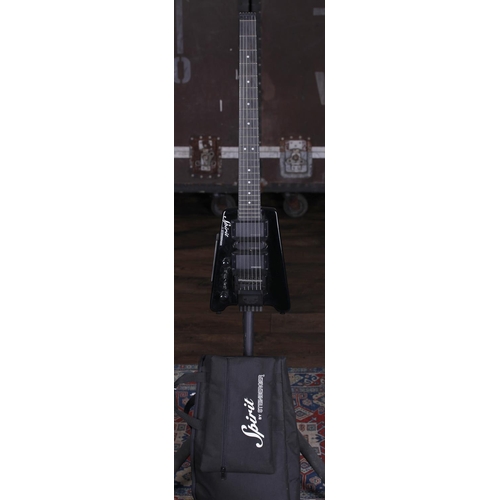 743 - 2019 Spirit by Steinberger left-handed electric guitar; Body: black finish; Neck: good; Fretboard: g... 