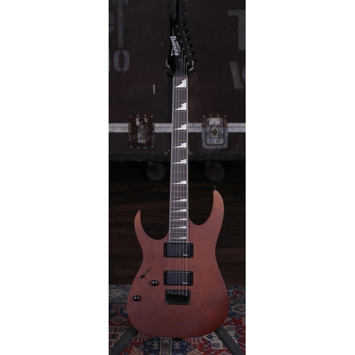 744 - 2021 Ibanez Gio GRG121DX electric guitar; Body: walnut flat finish; Neck: maple; Fretboard: rosewood... 