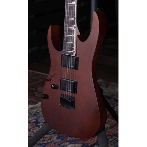 744 - 2021 Ibanez Gio GRG121DX electric guitar; Body: walnut flat finish; Neck: maple; Fretboard: rosewood... 