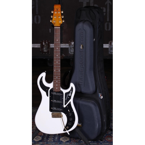 767 - Burns Club Series Marquee electric guitar; Body: white finish, large ding to top edge bass side, fur... 