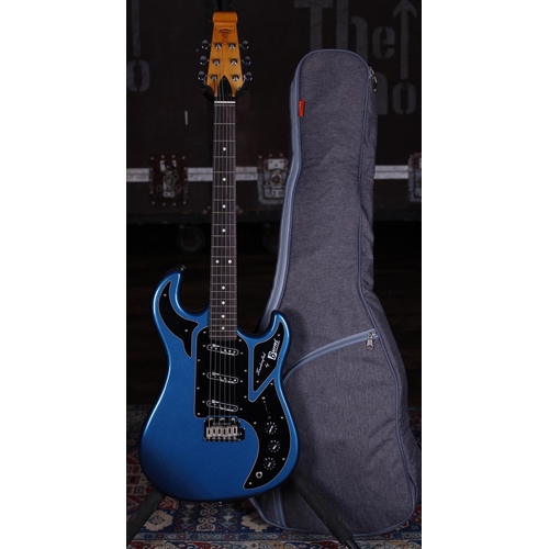 773 - 2021 Burns Club Series Marquee electric guitar; Body: metallic blue finish; Neck: maple; Fretboard: ... 