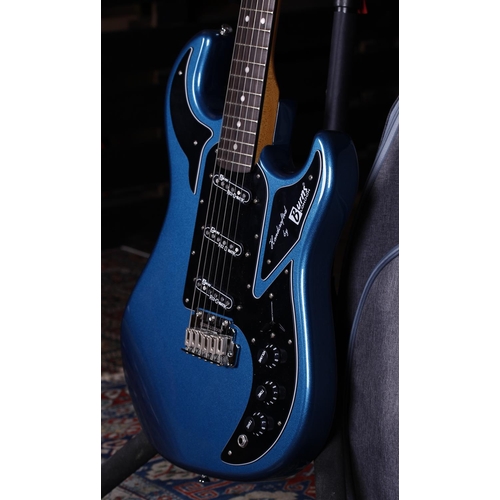 773 - 2021 Burns Club Series Marquee electric guitar; Body: metallic blue finish; Neck: maple; Fretboard: ... 